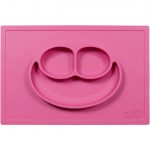 Ezpz Δίσκος και πιάτο σε ένα Happy mat in Pink