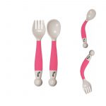 Ευλίγιστο Σετ Κουτάλι – Πηρούνι Spoon & Fork Bo Jungle-pink