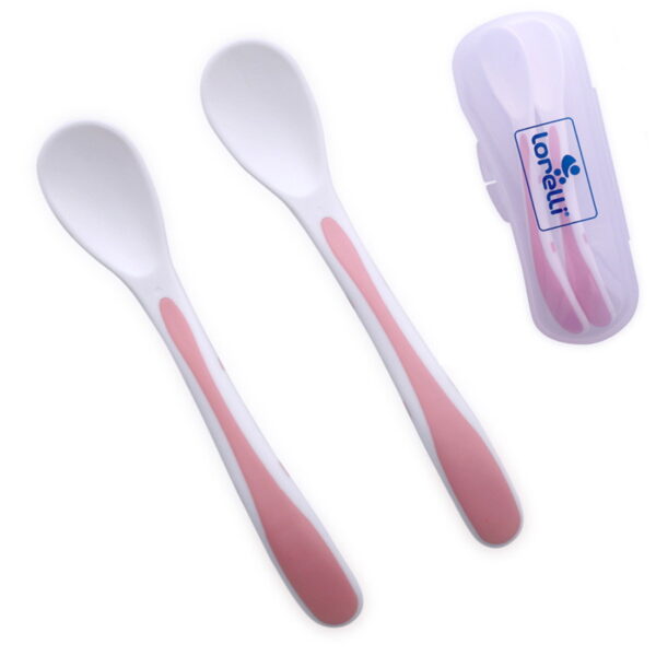 Spoons in case 2 pcs-pink