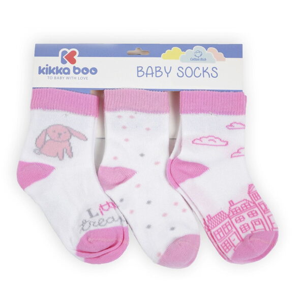 Σετ 3 ζευγάρια Κάλτσες Παιδικές Λαγουδάκι Kikka Boo