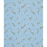 Dimcol Πάνα Αγκαλιάς Φανελένια-Birds Sky Blue-80x80cm-2