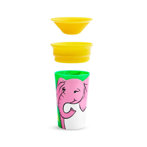 Εκπαιδευτικό Κύπελλο 266ml Miracle Sippy Cup 360° 12m+ WildLove Elephant Munchkin_b