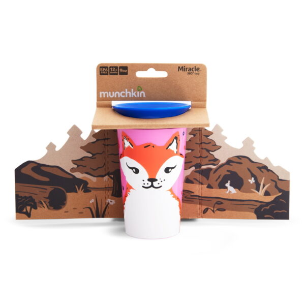 Εκπαιδευτικό Κύπελλο Miracle Sippy Cup 360° - WildLove Fox 266ml Munchkin_d