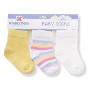 Κάλτσες παιδικές 3 ζευγάρια Stripes Yellow Kikka Boo