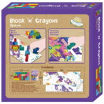 Κατασκευή & Ζωγραφική 2σε1 Blocks N’ Crayons Space 3ετών+ Avenir-8
