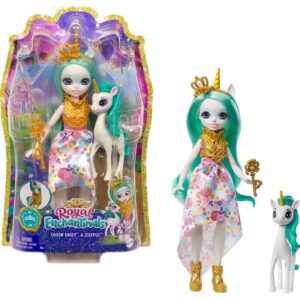Enchantimals Royals™: Μεγάλη Κούκλα 20,3cm Queen Unity™ & Stepper™ 4ετών+ Mattel®