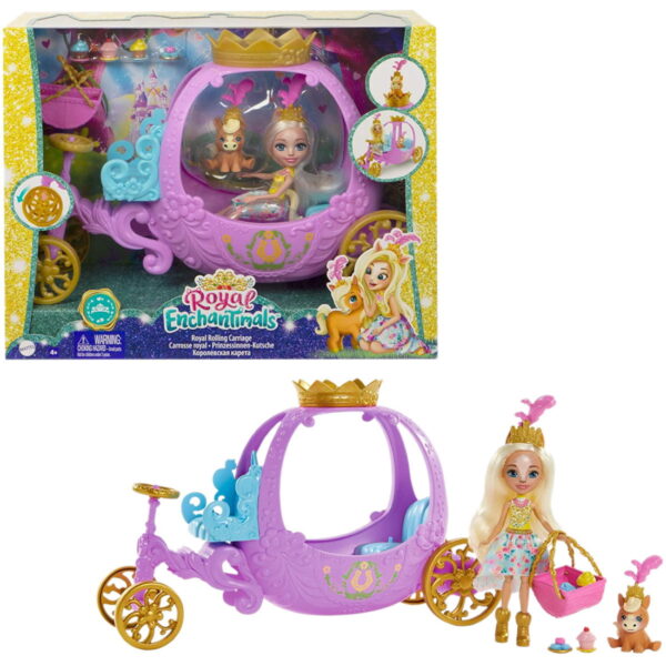 Enchantimals Royals™: Πριγκιπική Άμαξα Royal Rolling Carriage 4ετών+ Mattel