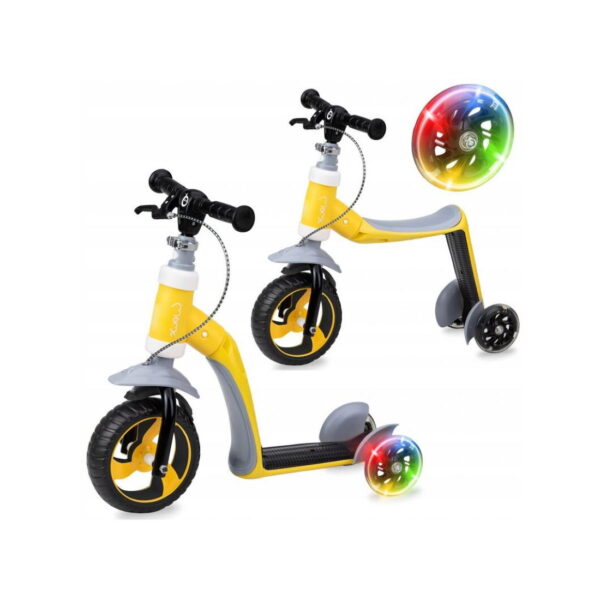 Πατίνι/Ποδήλατο Ισορροπίας και Πατίνι 2σε1 "ELLIOS" 18m+ Κίτρινο MOMI