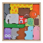 Ξύλινο Puzzle με Ζωάκια Wooden Animal Puzzle Moni Toys