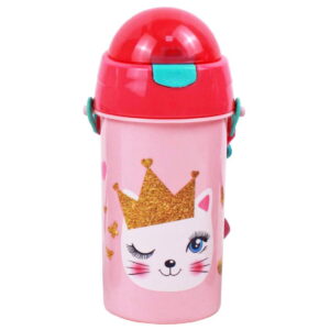 Παγούρι Παιδικό 500ml Πλαστικό με καλαμάκι "Little Princess" Must