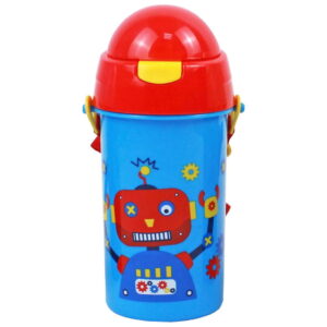 Παγούρι Παιδικό 500ml Πλαστικό με καλαμάκι "Robot" Must