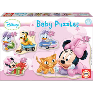 Ξύλινο Baby Puzzle Disney Minnie {3,4 & 5 κομμάτια} 2ετών+ Educa®