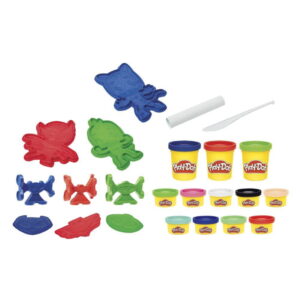 Play-Doh: Σετ Πλαστελίνες PJ Masks με αξεσουάρ & 12 βαζάκια πλαστελίνη 3ετών+ Hasbro-1