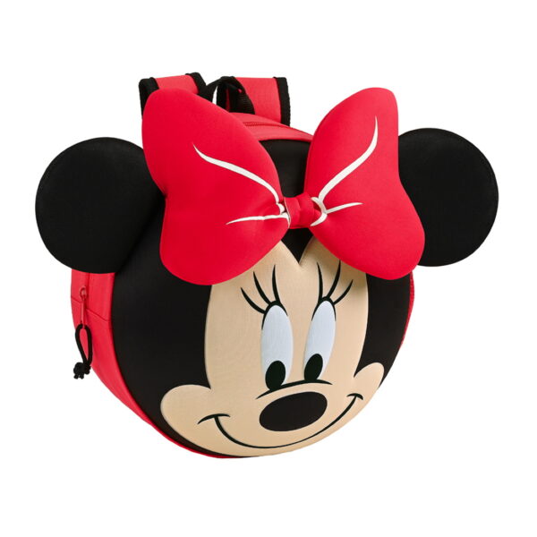 Tσάντα Πλάτης Νηπίου Στρογγυλή 3D Σχέδιο Disney Minnie Mouse Safta Collection