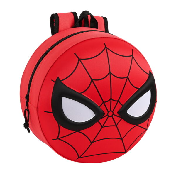 Tσάντα Πλάτης Νηπίου Στρογγυλή 3D Σχέδιο Spiderman Safta Collection