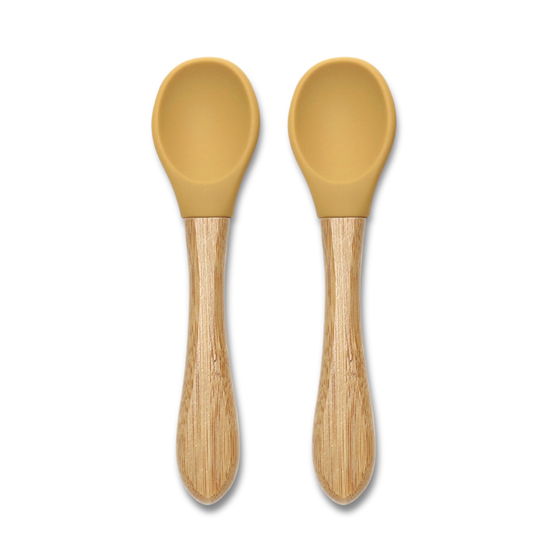 Lorelli-SiliconeSpoonsWithBamboo-2pcs-10230680001-Yellow