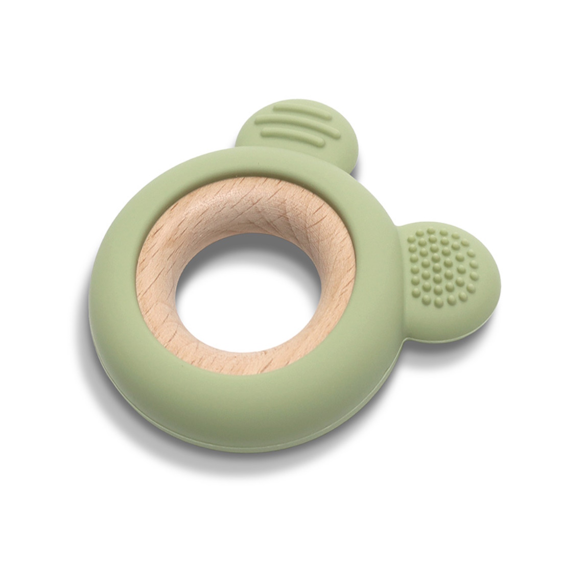 Lorelli-SiliconeAndBeech-Teether-BearFreshGreen-10210910004-a