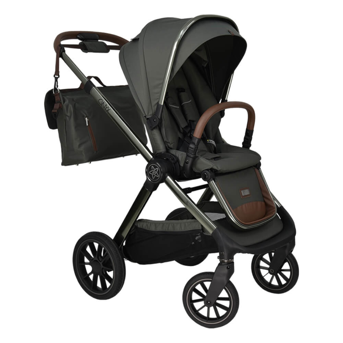 BebeStars-SetStroller-3in1-Onyx-DustyOlive-340-189-New