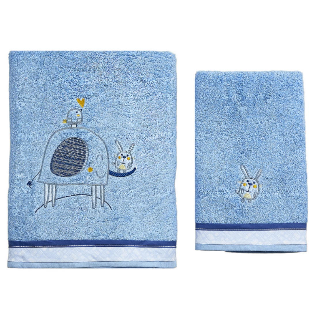 OKosmosTouMorou-Set2pcsTowels-Elephant-Blue-59022