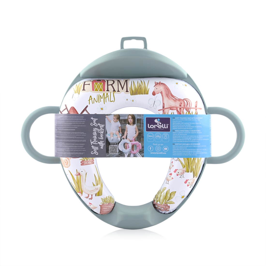 Lorelli-SoftTrainingSeat-WithBackrest-GreenFarm-10130700008-AAab
