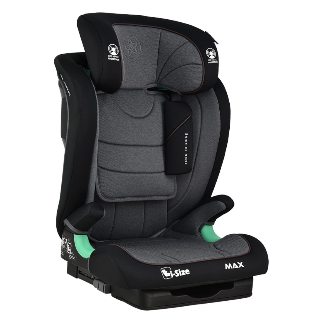 BebeStars-CarSeat-100-150cm-ΜΑΧ-isize-isofix-Grey-936-186