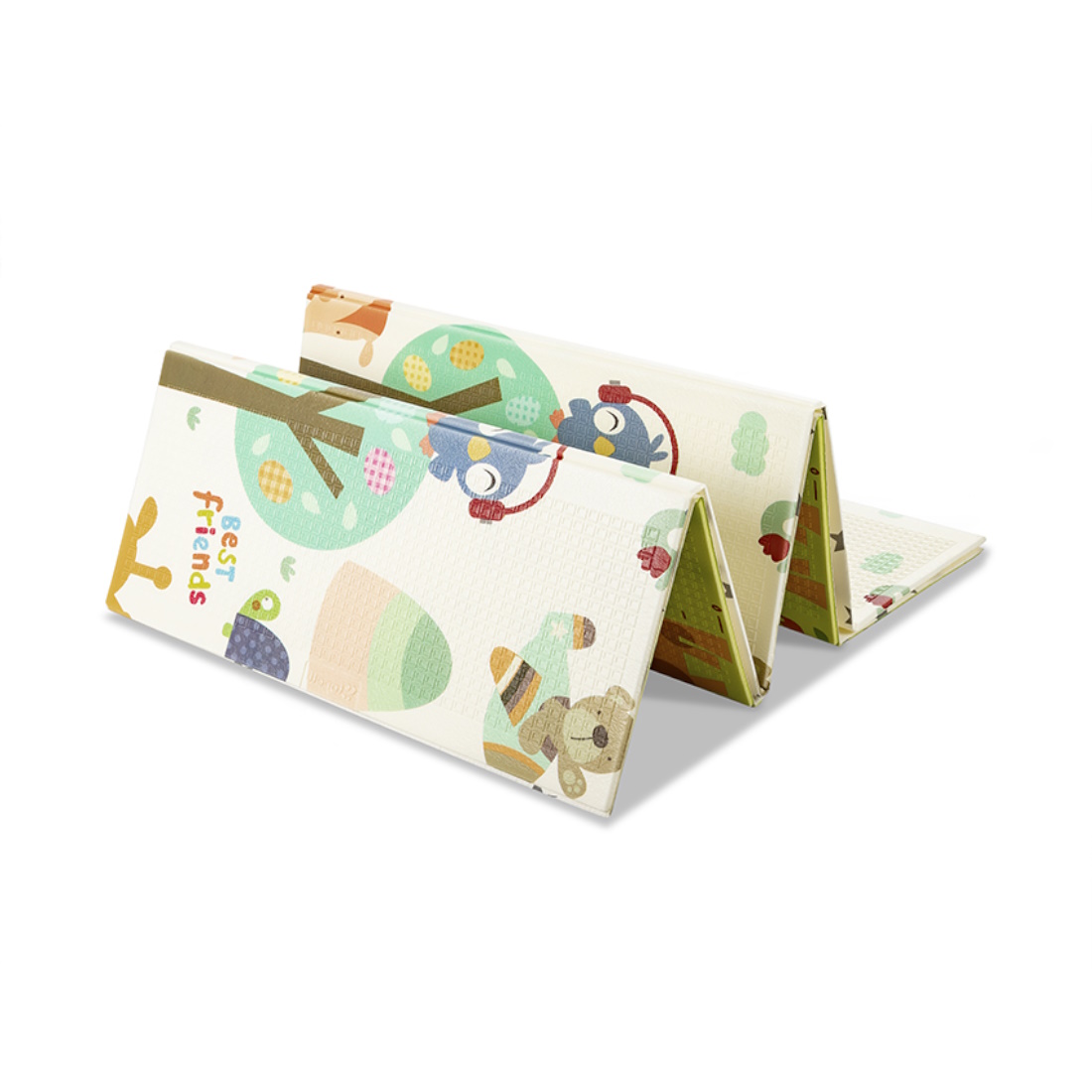 Lorelli-Playmat-2in1-BestFriendsNStars-200x180cm-10300490003-Green-a