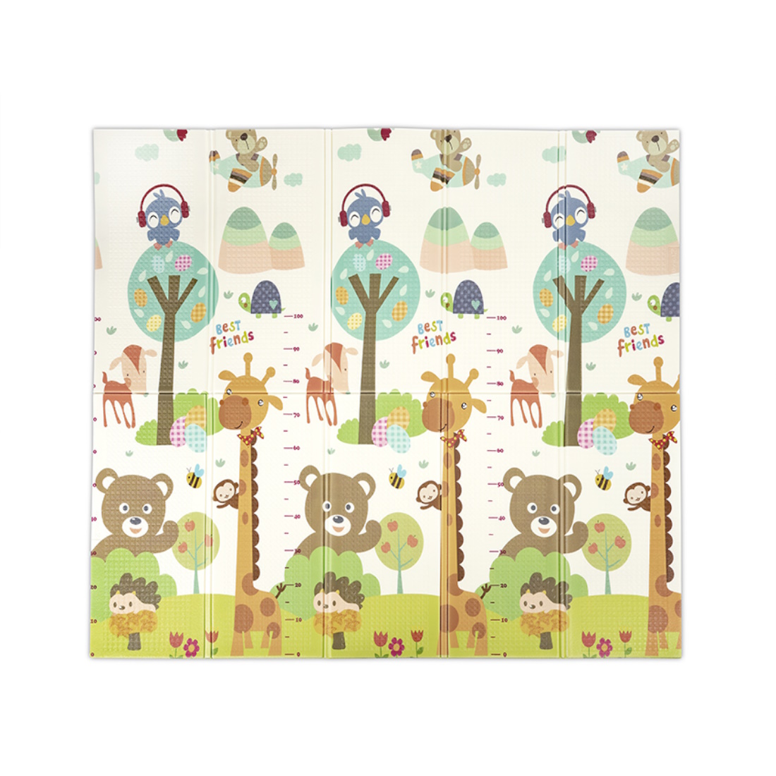 Lorelli-Playmat-2in1-BestFriendsNStars-200x180cm-10300490003-Green-b