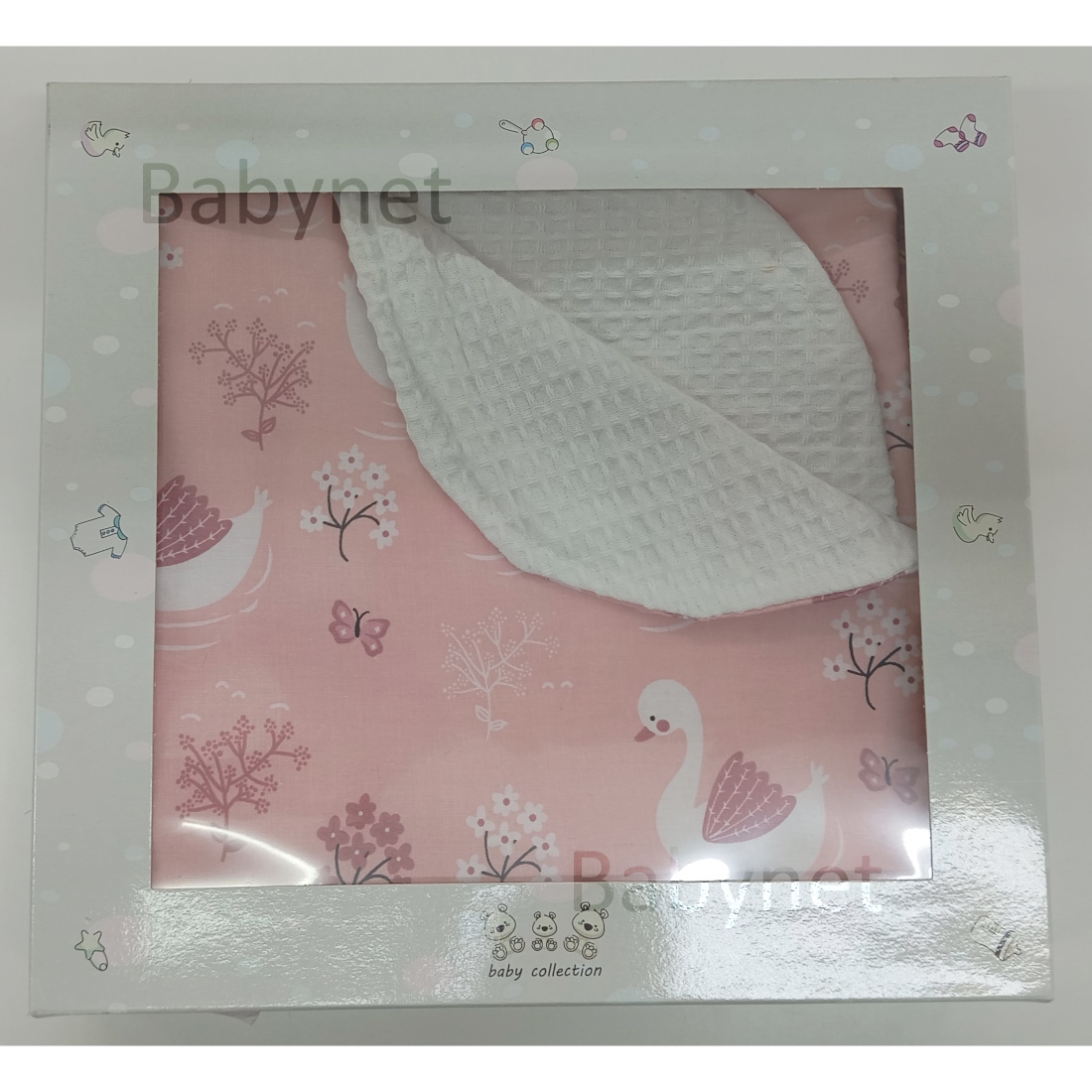 NatalinoBebelino-KouvertaAggaliasPike-80x100cm-Swans-DarkPink-a